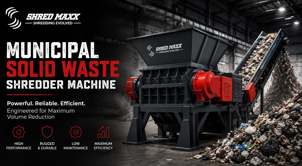 Municipal Solid Waste Shredder Machine